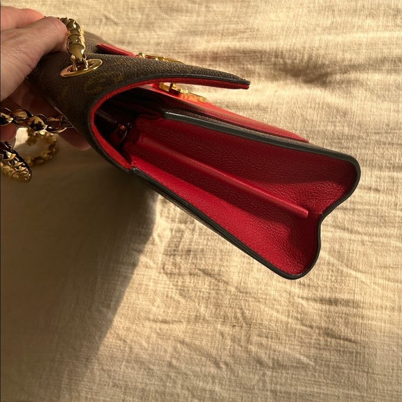 Louis Vuitton Victoire Chain Shoulder Bag Monogram Canvas Brown Cerise M41732 - Picture 10 of 13